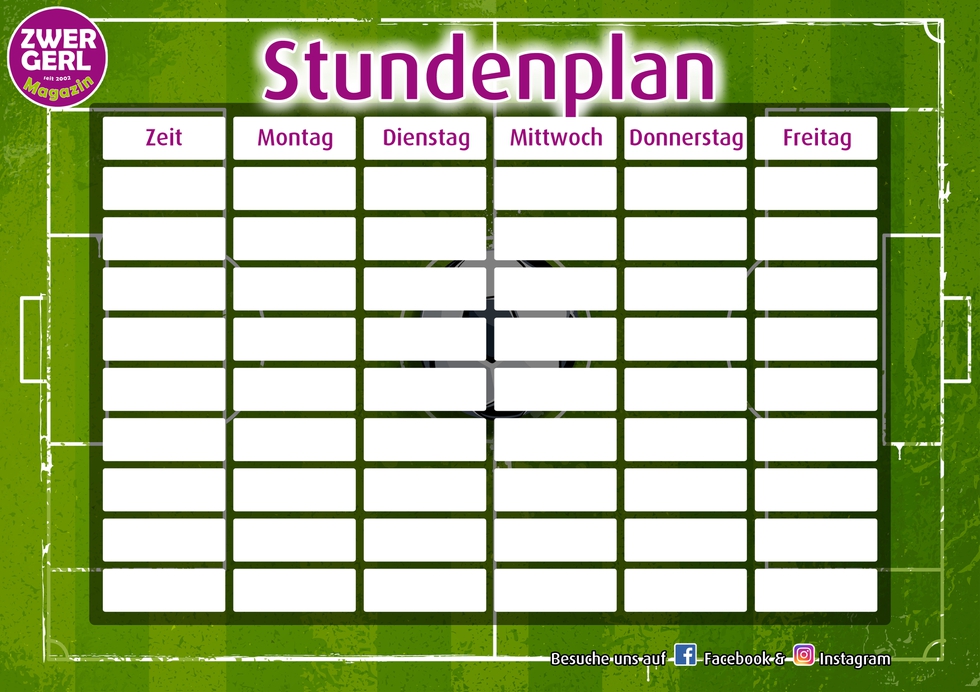 Stundenplan Fußball